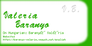 valeria baranyo business card